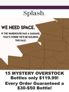 MYSTERY: Get 15 OVERSTOCK Bottles Just $119.99!