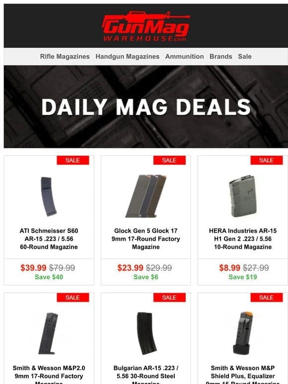 Magazines For Your Favorite Guns! | ATI Schmeisser S60 AR-15 60rd Mag for $40