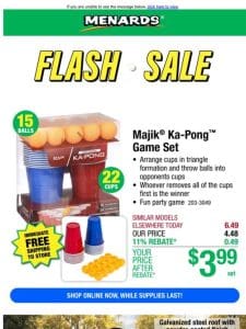 Majik® Ka-Pong™ Game Set ONLY $3.99 After Rebate*!