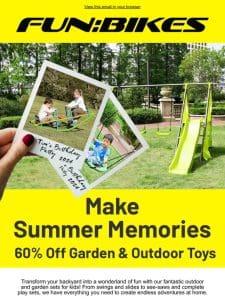 Make Summer Memories – Outdoor & Garden Toys