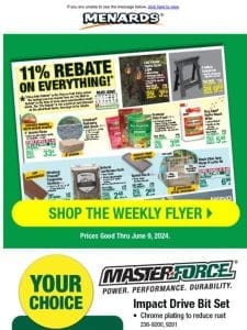 Masterforce? Impact Drive Bit Set ONLY $1.99 After Rebate* PLUS New Weekly Flyer!
