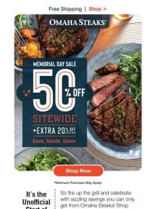 Memorial Day: 50% OFF + an EXTRA 20% OFF