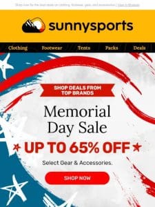 Memorial Day Deals: Up to 65% Off on Your Favorites Brands