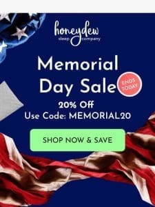 ?? Memorial Day Sale: -20% Off