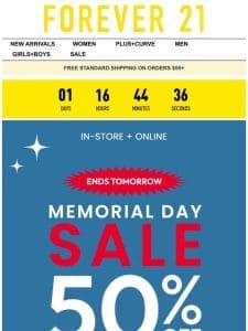 ? Memorial Day Sale Ends Tomorrow