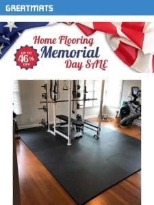 Memorial Day Sale: Flooring Fit for Home Gyms!