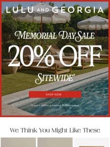 Memorial Day Sale Starts Now