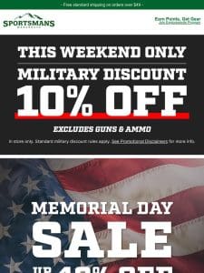 Memorial Day Sale: Time’s Running Out!