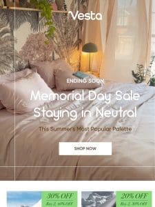 Memorial Day Sale: Up to 40% Off Sitewide! Ending Soon.