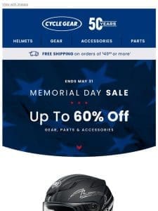 Memorial Day Sale! Up to 60% Off