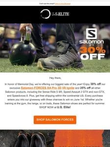 Memorial Day Sale on Salomon FORCES Footwear – Up to 30% Off!