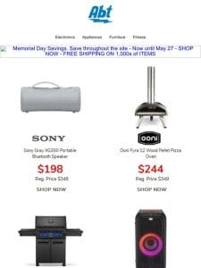 Memorial Day Savings Start Now