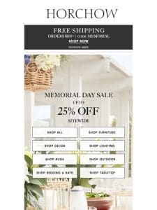 Memorial Day Savings! Up to 25% off sitewide