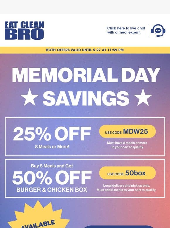 Memorial Day Weeknd Savings! ?