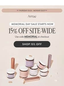 Memorial Day sale starts now!