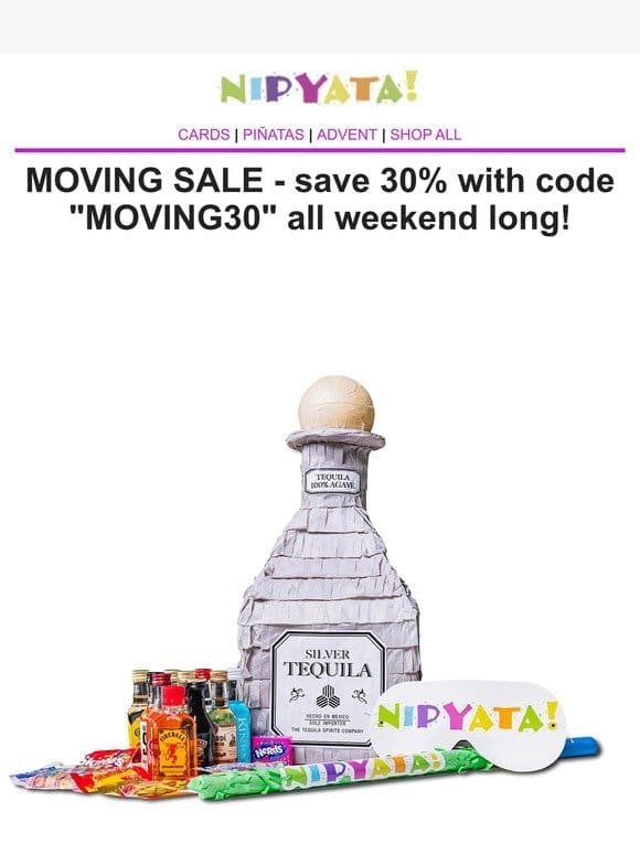 Moving Sale – 30% Off