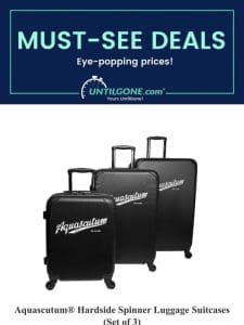 Must-See Deals – 53% OFF Aquascutum® Hardside Spinner Luggage Suitcases