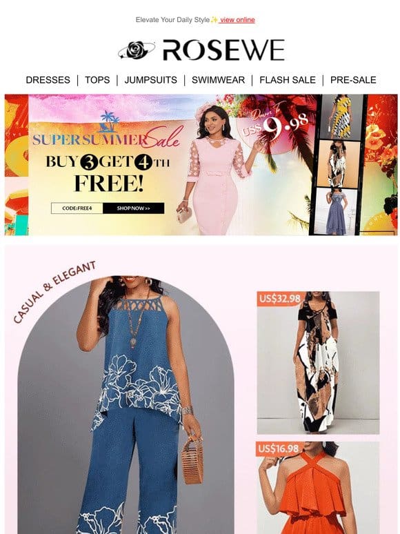NEW COUPON + NEW DRESSES & JUMPSUITS For YOU