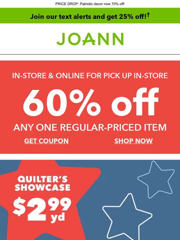 NEW Doorbusters up to 70% off + 60% off ANY regular-priced item!