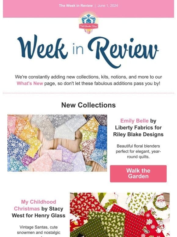 NEW Florals & Christmas Fabrics and MORE this week!