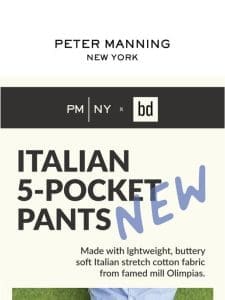 NEW Italian 5-Pocket Pants