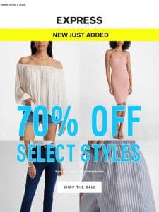 NEW JUST ADDED! 70% off select styles