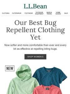 NEW Soft， Cool Bug Repellent Tops