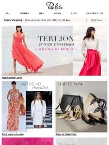 NEW Teri Jon by Rickie Freeman Starting at 60% Off • The Trend Checklist