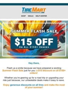 NEWS FLASH: Summer Flash Sale Starts Now