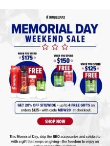 ? NOW LIVE: Memorial Day Weekend Sale ?