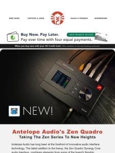 New Antelope Audio Zen Quadro Interface