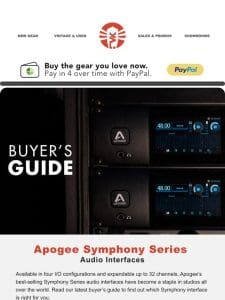 New Apogee Symphony Buyer’s Guide