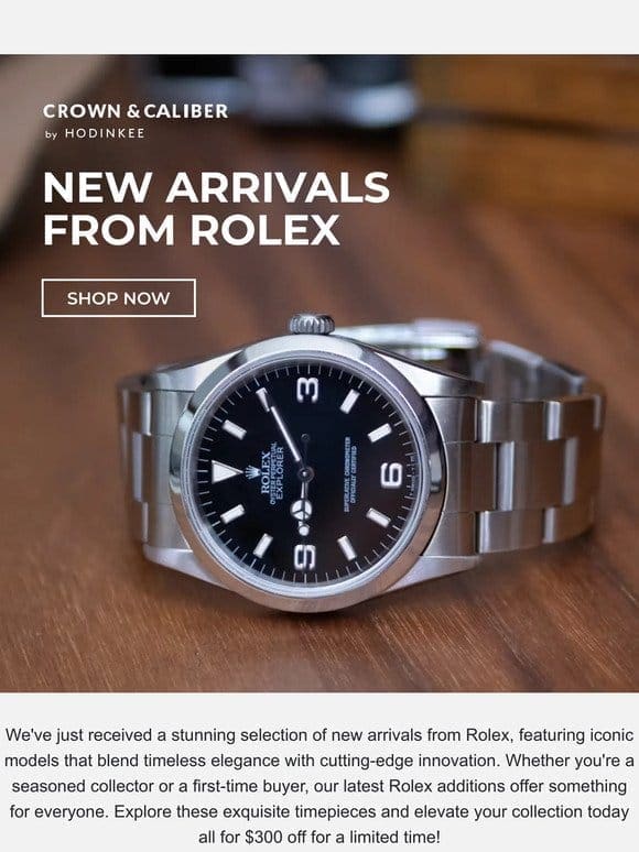 New Arrivals From Rolex