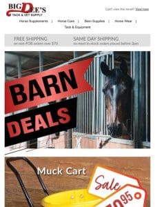 New Barn DEALS – Limited Time Only