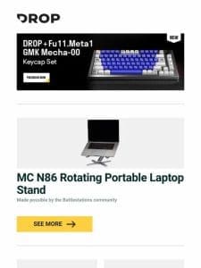 New: Drop + Fu11.Meta1 GMK Mecha-00 Keycap Set + Shop Recommended Products