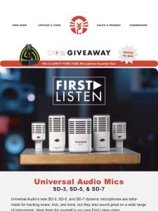 New First Listen Video: UA Mics