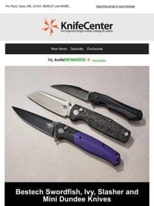 New Knives: Benchmade， Spyderco， Bestech