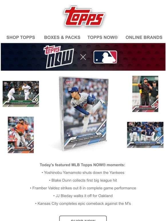 New MLB Topps NOW® is here!