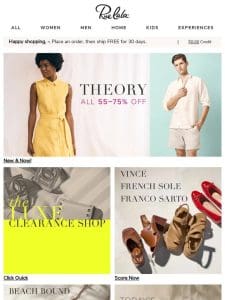 New & Now! Theory All 55 – 75% Off • Luxe Clearance Shop