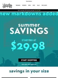 New Summer Markdowns Added ?