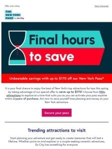 ? New York awaits: Grab your $170 discount?