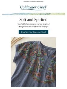 New from Spirit by Coldwater Creek