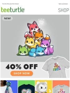 New rainbow foxes t-shirt