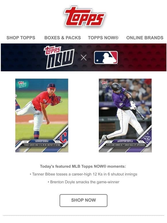 New releases have landed on Topps.com!