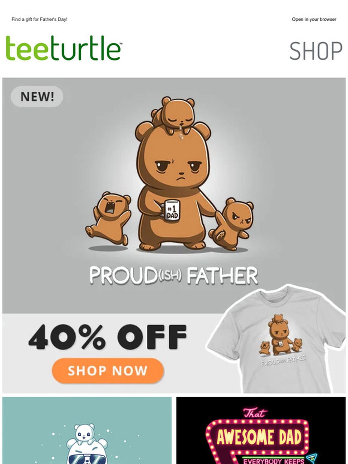 New tee for the proud-ish fathers ? ??