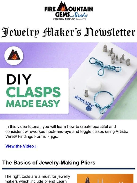 Newsletter for Jewelry Makers: DIY Clasps Made Easy