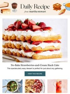 No-Bake Strawberries-and-Cream Stack Cake