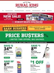 Not Only are We Burning Prices， We’re Busting ‘Em! Limited Time Offers， Big Savings!