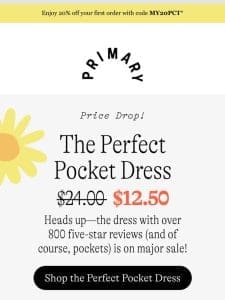 Now $12.50: The Perfect Pocket Dress