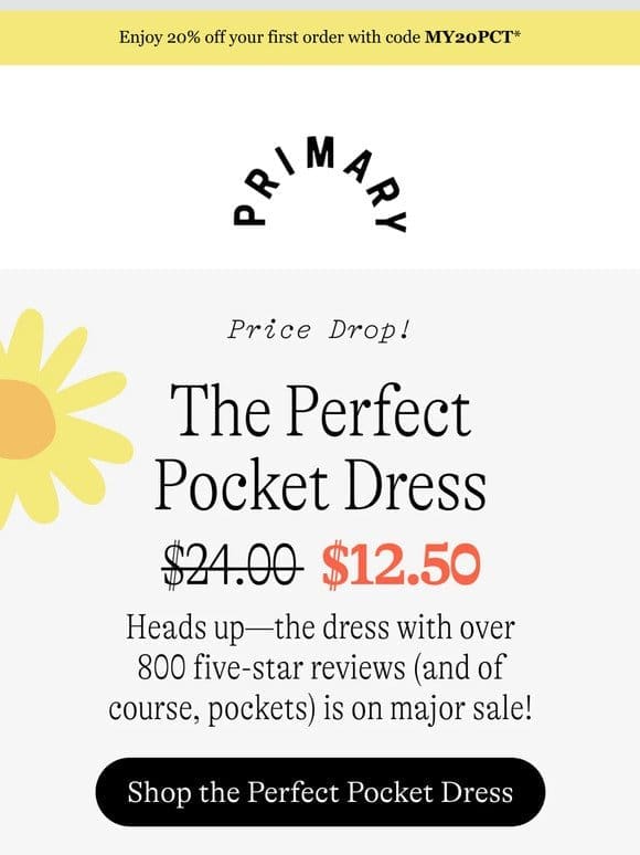 Now $12.50: The Perfect Pocket Dress